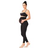 Emay Kadın Siyah Dikişsiz Hamile Tayt Korse, 1SİYAH, L