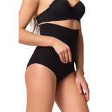 Emay Kadın Siyah Lazer Kesim Slip Korse, Siyah, M