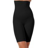 EMAY Kadın Siyah Lohusa Yüksek Bel Kısa Paçalı Boxer Korse, XL, TYC00396437246-19804IGP249803