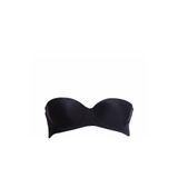 Emay Kadın Siyah Sırtı Şeffaf Desteksiz Straplez Sütyen, Siyah, 90B