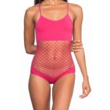 Emay Kadın Toparlayıcı Özel Tasarım Çıtçıtlı Fuşya Body 5041f