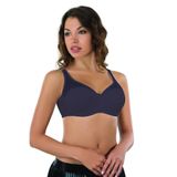 Emay Lacivert 167 Tül Push Up Toparlayıcı Sütyen, Lacivert, 90
