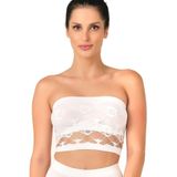 Emay Seamless Straplez Çift Kat Örme Bustiyer 4050 Siyah, Turuncu, L
