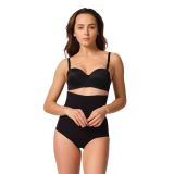 Emay Siyah Mı 2708 Lazer Yüksek Bel Kesim Slip Korse, Siyah, XL