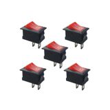 EmAyCenter 5 Adet - On-off Anahtar Kırmızı, Kcd1-101, Mini Aç Kapa Anahtar on off anahtar - 5 tane