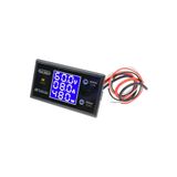 EmAyCenter Dc 0-100V 10A Digital Voltmetre Ampermetre ve Wattmetre Deekrobot 0-1000W Mavi LCD