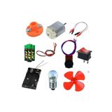 EmAyCenter Okul Deney Zili, Duy, Anahtar, Pil Yatağı, Pil, Lamba, Kablo, Dc Motor Deney Seti - 6