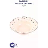 Emaye Black Cupid Çukur Makarna Salata Tabağı 24Cm