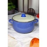 Emaye Derin Bombeli Yoğurt Tenceresi 24 Cm 5 Litre Mavi 072-c Mavi