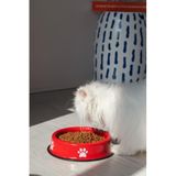 Emaye Kedi Köpek Mama Ve Su Kabı Pati Desen,Flame