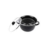 Emaye Kızartma Tenceresi Siyah Kırçıllı 24 Cm Royaleks-69115