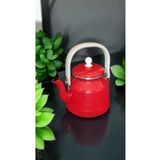 Emaye Market Emaye Kahve Demlik Suluk Kettle Nostalji Çaydanlık Kırmızı Vintage Nostalji 1litre