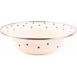 Emaylab Black Cupid Emaye Çukur Makarna ve Salata Tabağı - Fil Dişi