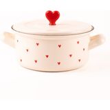 Emaylab Cupid 18 cm Kısa Emaye Tencere