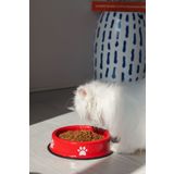 EMAYlab Emaye Kedi Köpek Mama ve Su Kabı Pati Desen