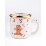 Emaylab Ginger Emaye Yılbaşı Kupa - kırmızı - Bordo - Kırmızı