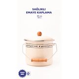 Emaylab Mood Ahşap Detaylı 20 cm 3 lt Emaye Bakraç