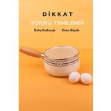 EMAYlab Mood Emaye Sos/sütlük/yumurta Tavası 1,3 Litre - 16 Cm (İNDÜKSİYON DAHİL TÜM OCAKLARA UYGUN)