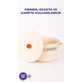Emaylab Mood Emaye Yoğurt Fırın Haşlama Tenceresi 22CM 4litre - Krem - 4 Litre