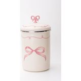 Emaylab Rebel Bow Emaye Çok Amaçlı Kavanoz 17CM - Bej - 1,8 lt