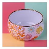 EMAYlab RETRO HİPPİ 18 cm Dekoratif Emaye salata kasesi, sunum kasesi,