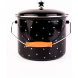 Emaylab Star 22 cm Siyah 5 lt Emaye Bakraç