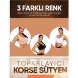 Emba Butik Kalın Askılı Pedsiz Toparlayıcı Sütyen Korse Spor Sütyen Büstiyer Üçlü Set (Siyah Beyaz Ten) 3 Lü