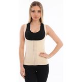 Emba Korse Bel Destekleyici Inceltici Sıkılaştırıcı Lateks Doğum Sonrası Latex Korse Bel ve Göbek Korsesi - Ten Rengi - 4XL