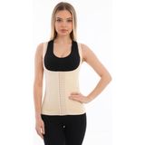 Emba Korse Bel Destekleyici Inceltici Sıkılaştırıcı Lateks Doğum Sonrası Latex Korse Bel ve Göbek Korsesi - Ten Rengi - 5XL