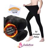 Emba Korse Erkek İçi Peluşlu Termal Tayt İçi Polarlı Tayt Kışlık Tayt Termal Erkek İçlik Tayt