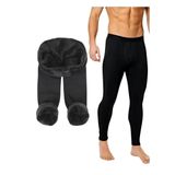 EMBA KORSE Erkek Termal Tayt, Siyah, İçi Peluş Kaplı, Yüksek Bel, Kışlık, Dar Kesim, Günlük Aktivite İçin, Polyester (L-XL)