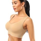 EMBA KORSE Göğüs Toparlayıcı Kalın Askılı Pedsiz Sütyen Spor Sütyen Büstiyer Yarım Atlet (TEN RENGİ, 2XL-3XL)