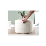 Emba Luxury Focus 40Cm Tedy Puf Yuvarlak Puf Orta Sehpa