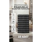 Embays 50X90 cm Berber Havlusu , Pamuk Otel Havlusu , Kuaför, Spa ve Profesyonel Kullanıma Uygun - Antrasit - 50 x 90
