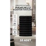 Embays 50X90 cm Berber Havlusu , Pamuk Otel Havlusu , Kuaför, Spa ve Profesyonel Kullanıma Uygun - Siyah - 50 x 90