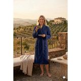 Embays Collection Bukle Bornoz, Şal Yaka Bornoz ,%100 Pamuklu Kadın / Erkek Unisex Bornoz - Lacivert