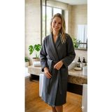 Embays Collection Pike Bornoz , Sabahlık Bornoz , Waffle Pike Bornoz ,unisex Pike Bornoz ,hamam Sauna Bornoz - 2XL - Antrasit