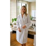 Embays Collection Pike Bornoz , Sabahlık Bornoz , Waffle Pike Bornoz ,unisex Pike Bornoz ,hamam Sauna Bornoz - Beyaz