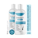 Embeauty Kolajen Ve Keratin Saç Dökülmesine Karşı Hızlı Sac Uzatan Dolgunlaştırıcı Besleyici Şampuan 2li Set