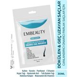 Embeauty Yoğun Nemlendirici ve Onarıcı Saç Maskesi – 9 Aktif Bileşen, Kafein, Keratin, Argan Yağı, Yıpranmış ve Dökülen Saçlar, 30 ml