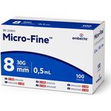 Embecta Micro-Fine U-100 0,5 ml 30G 8 mm Insülin Enjektörü (100 Adet)