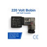EMC 1/8 AC220V Valf bobini - AC220v bobin - Pnömatik valf bobini - 220 volt solenoid valf bobini