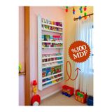 Emdief Home Carmen 4 Raflı Kitaplık - Beyaz Renk Montessori Kitaplık - Çocuk Odası Kitaplığı