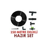 Emek 100 Metre Kendinden Delikli Damla Sulama Sistemi Ek Parçaları Damlama Borusu Hortumu Bahçe Ağaç Seti
