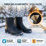 Emek - 501-B | Erkek Içi Yünlü Kar Botu | Su ve Kar Geçirmez - Siyah - 42