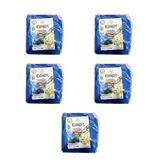 Emek Çadır Kumaşı Branda Tente Uv Güneşlik Gölgelik Koruma Yağmur Su Geçirmez - 2x3 Metrelik 5 Paket Mavi
