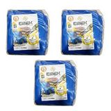 Emek Çadır Kumaşı Branda Tente Uv Güneşlik Gölgelik Koruma Yağmur Su Geçirmez - 2x4 Metre - 3 Paket Mavi