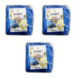 Emek Çadır Kumaşı Branda Tente Uv Güneşlik Gölgelik Koruma Yağmur Su Geçirmez - 5x5 Metre - 3 Paket Mavi