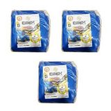 Emek Çadır Kumaşı Branda Tente Uv Güneşlik Gölgelik Koruma Yağmur Su Geçirmez - 5x6 Metre - 3 Paket Mavi