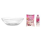 Emek Dekoratif 3,8 lt Şeffaf Tabaklı Oval Orkide Saksı+ 3 lt Orkide Toprağı ve 225 ml Bitki Besini